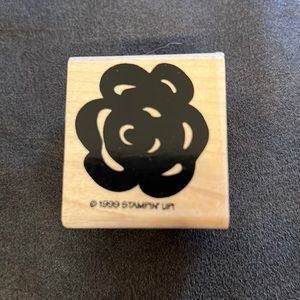 Vintage 1999 Stampin’ Up! Flower rubber mounted stamp